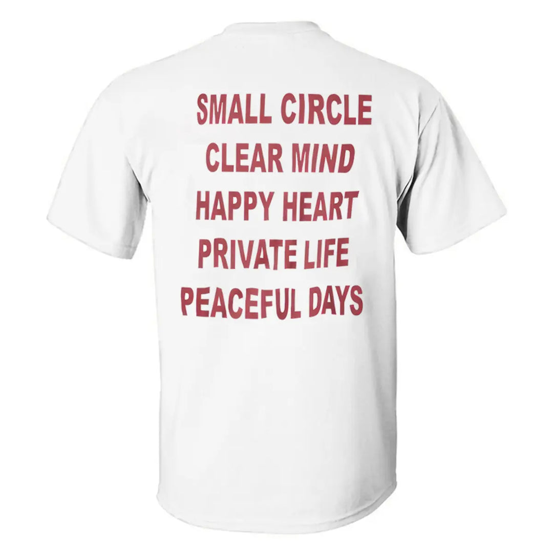 Small Circle Clear Mind Printed Men's T-shirt