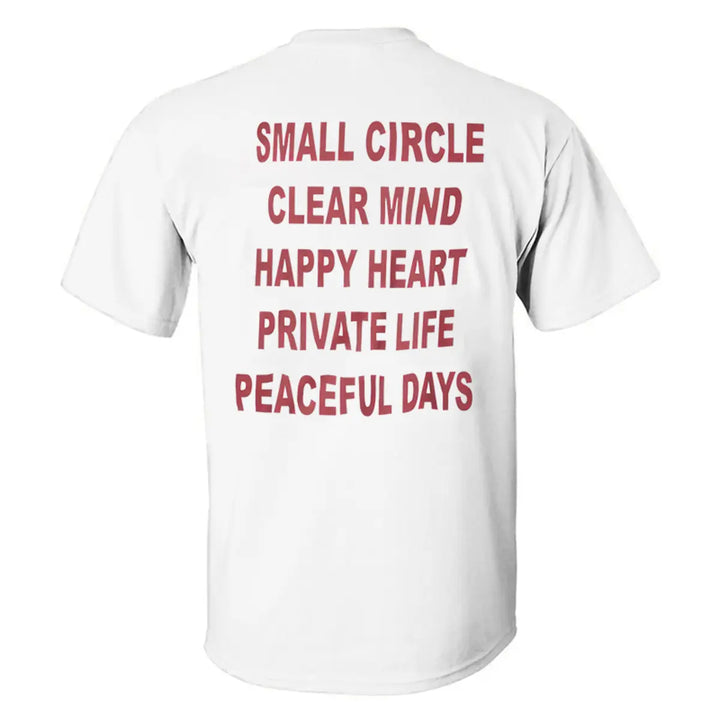 Small Circle Clear Mind Printed Men's T-shirt