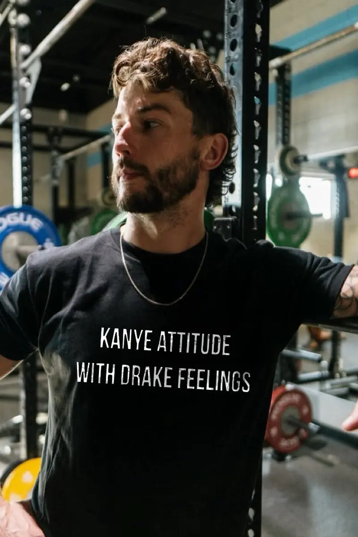 Kanye Attitude With Drake Feelings Printed Men's T-shirt