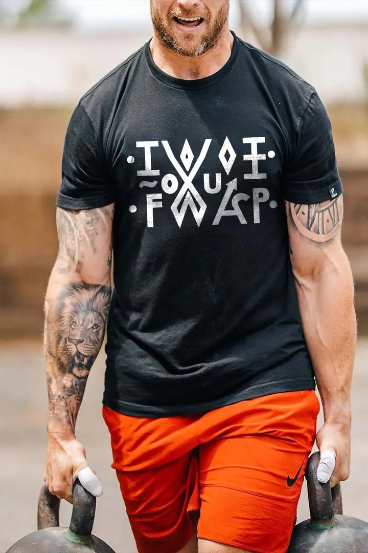 Funny Hidden Message (TWAT) Printed Men's T-shirt