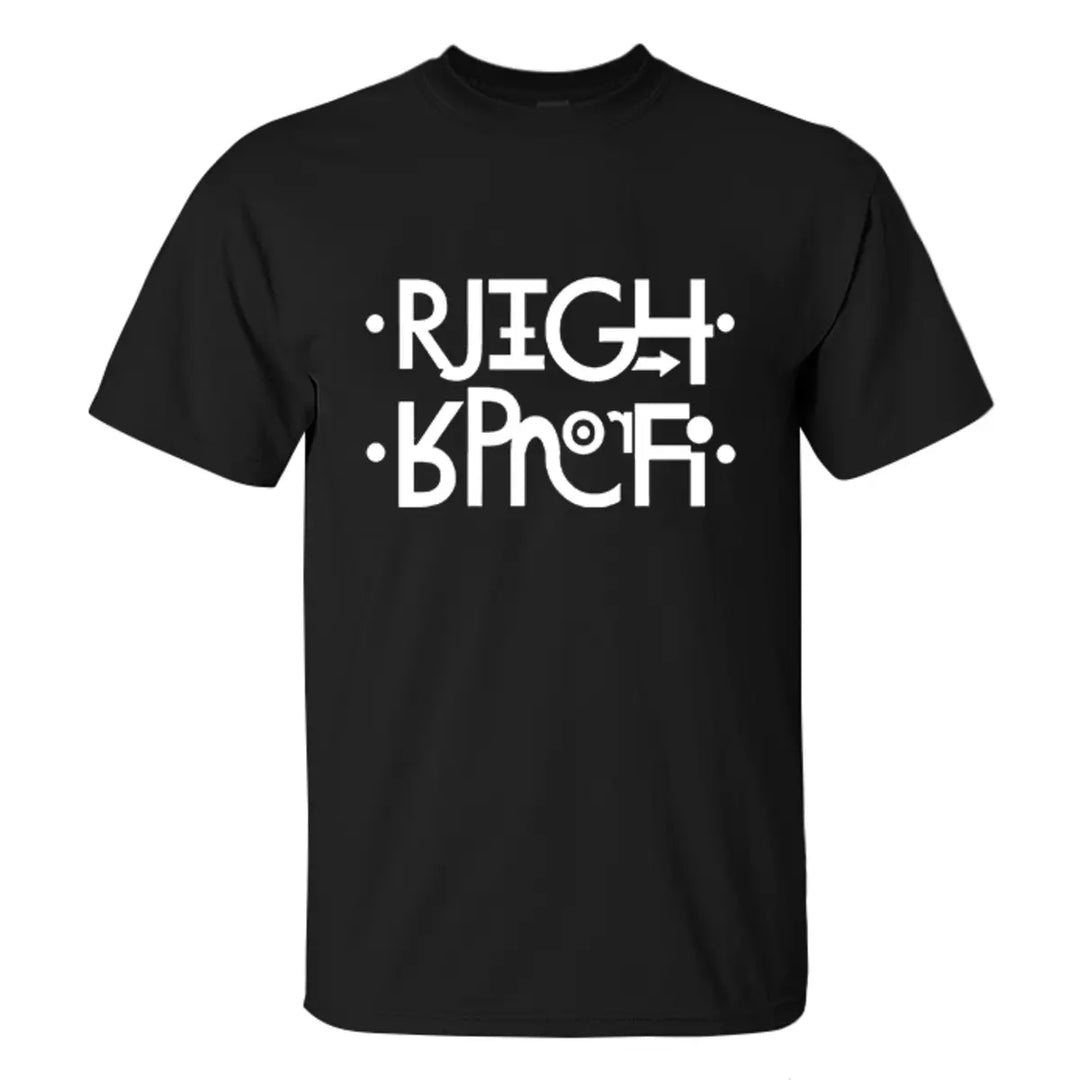 Funny Hidden Message (BITCH) Printed Men's T-shirt
