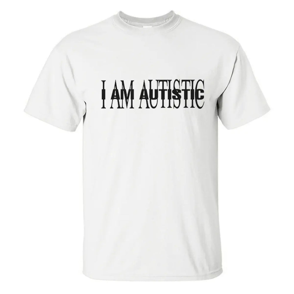 I Am Autistic Printed Men's T-shirt Image - 2