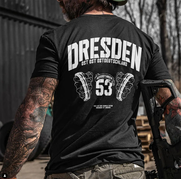 Dresden Ost Ost Ostdeutschland Printed Men's Oversized T-shirt