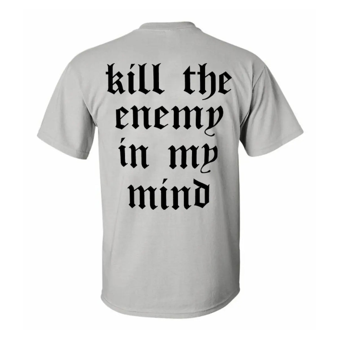 Kill the enemy in the mind  Print Men's T-shirt Image - 2