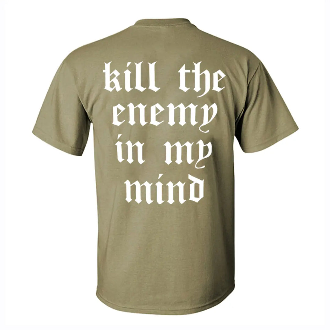 Kill the enemy in the mind  Print Men's T-shirt Image - 4
