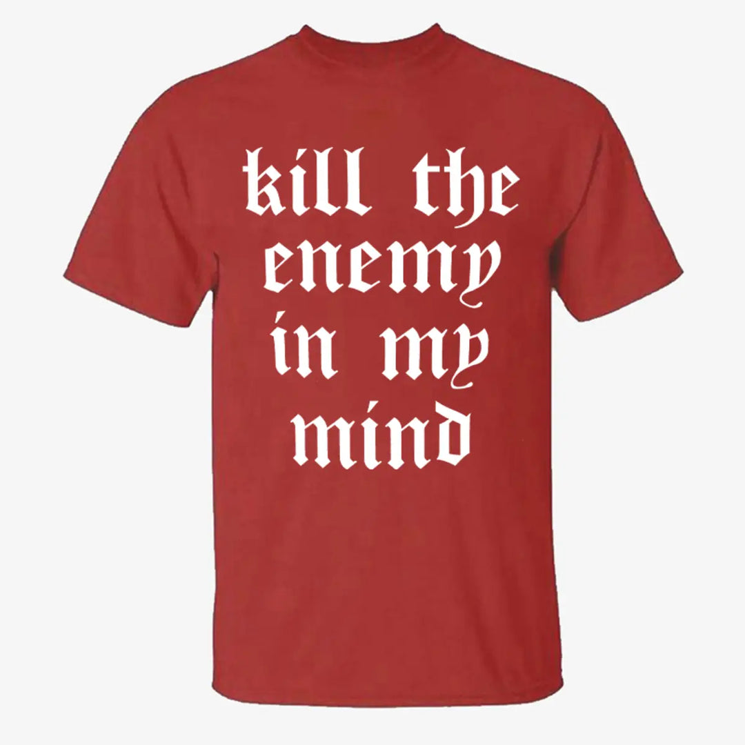 Kill the enemy in the mind  Print Men's T-shirt Image - 5