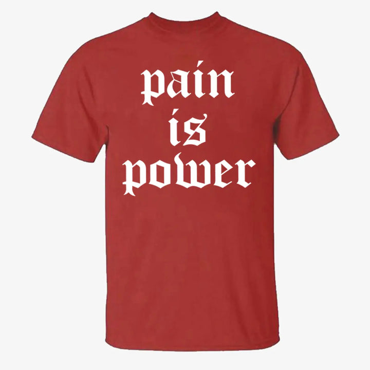 Pain is power Print Men's T-shirt Image - 5