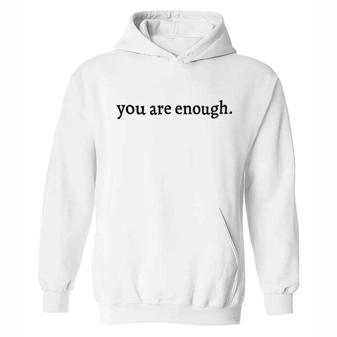 You Are Enough Printed Oversized Men's Hoodie