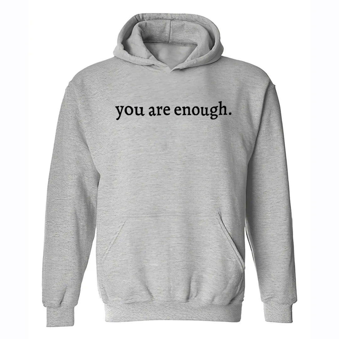 You Are Enough Printed Oversized Men's Hoodie