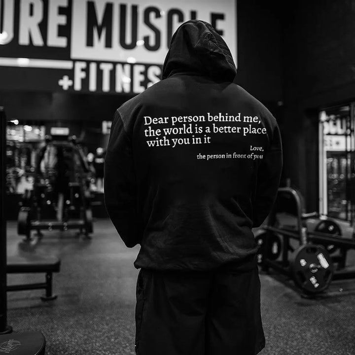 You Are Enough Printed Oversized Men's Hoodie