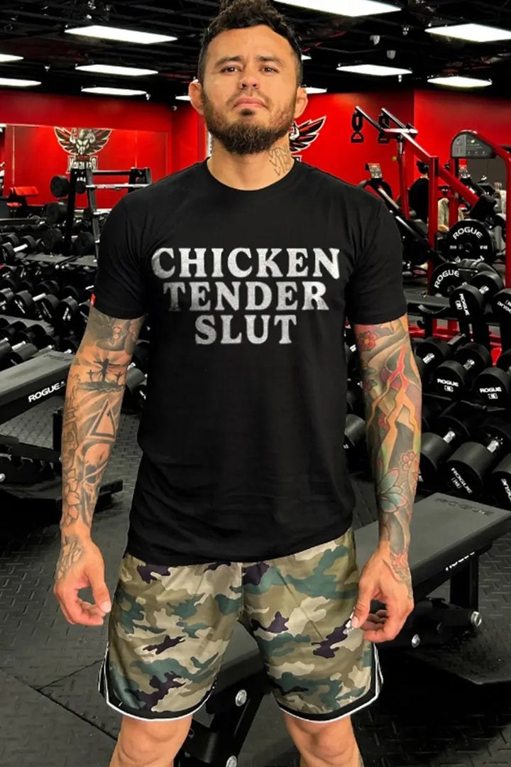 Chicken Tender Slut Printed Men's T-shirt