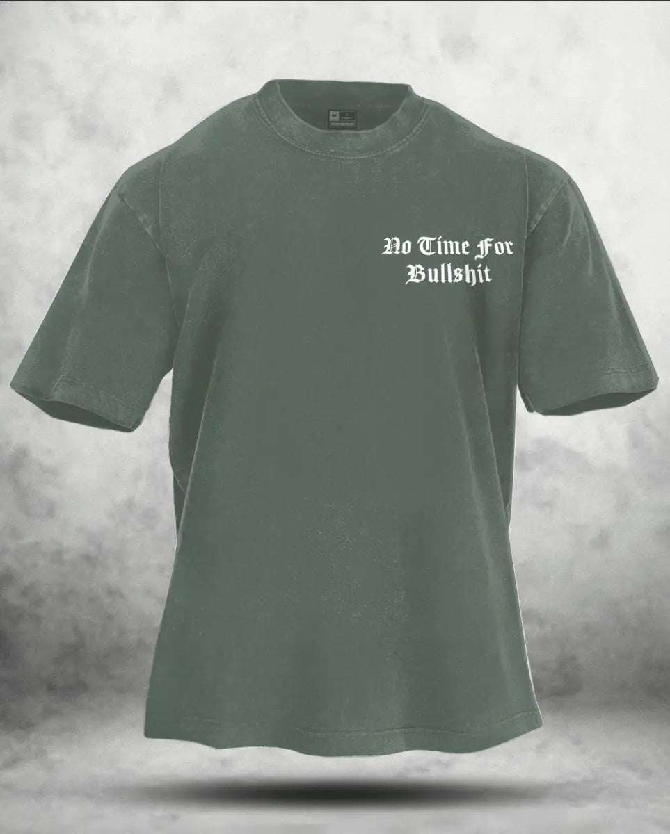 Do Time For Bullshit Printed Unisex Washed T-Shirt