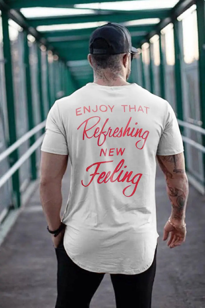 Enjoy That Refreshing New Feeling Printed Men's T-shirt