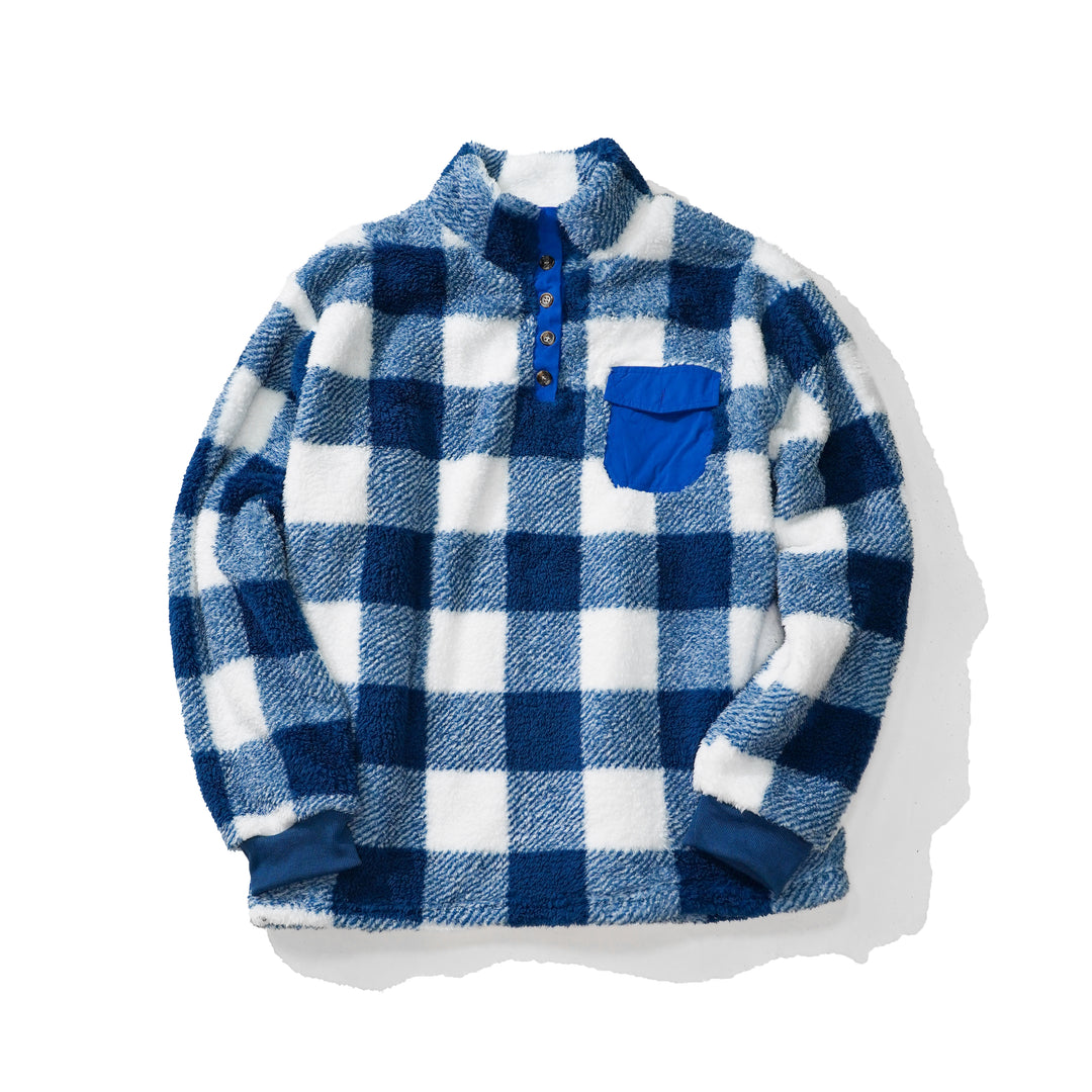 Plaid Winter Casual Flannel Men's Pullover Jacket