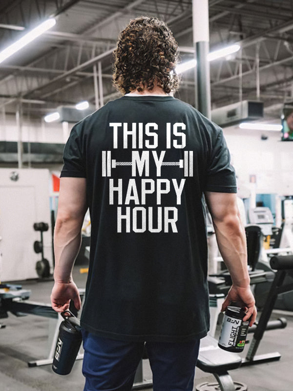 This Is My Happy Hour Printed Men's T-shirt