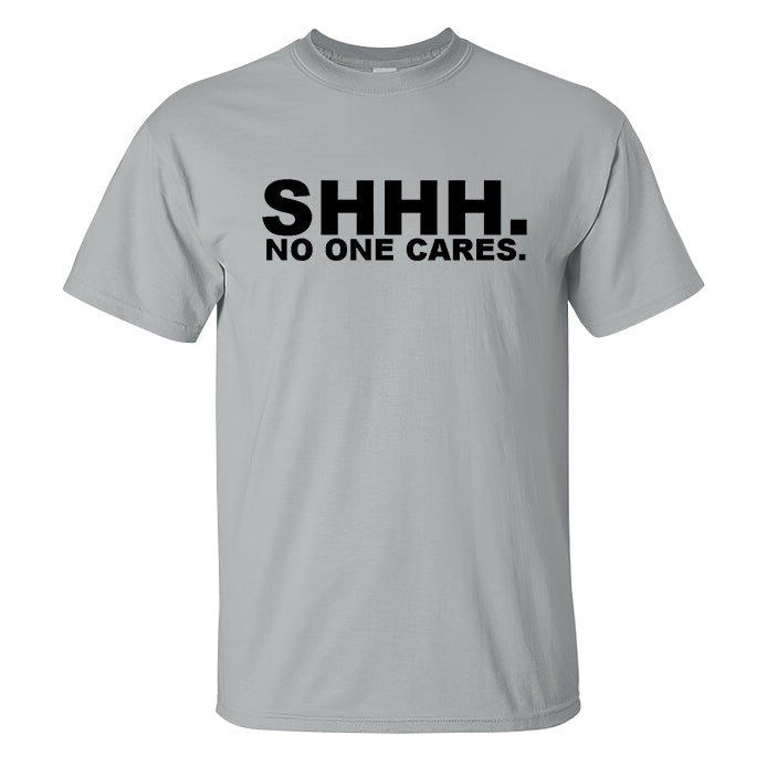 No One Cares Printed Fashionable Men's T-shirt