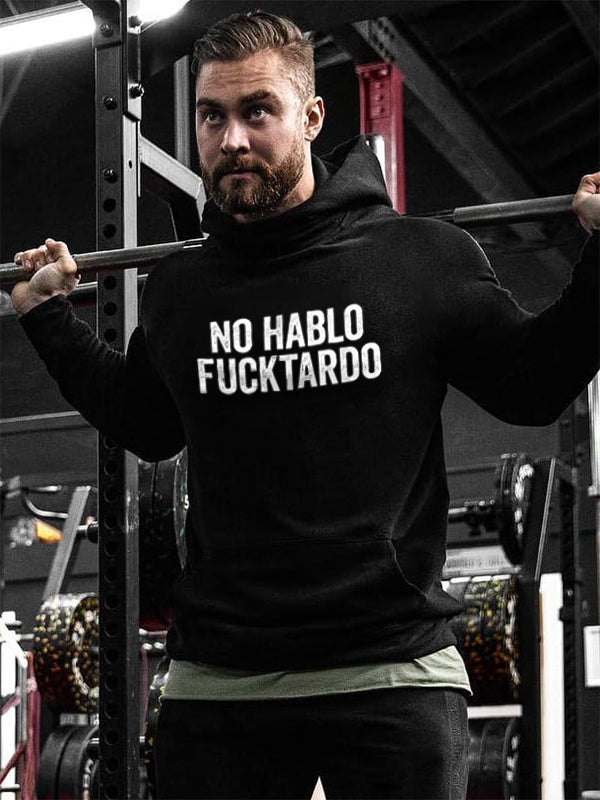 No Hablo Fxxktardo Print Men's Hoodie
